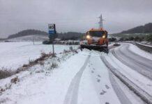 Nevicate in Sila, mezzi Anas al lavoro