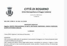 Rosarno, emessa ordinanza contro botti Capodanno