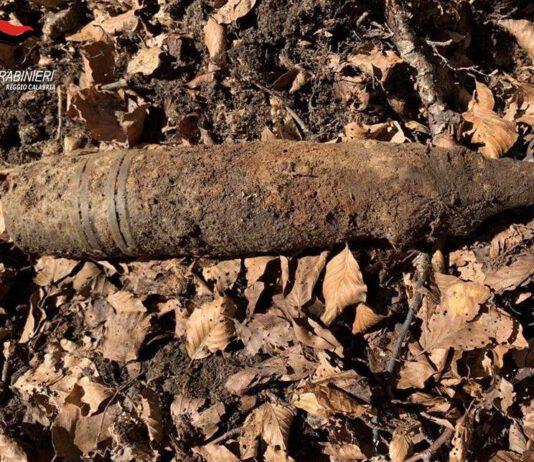 Rinvenuto ordigno bellico nei pressi di un torrente
