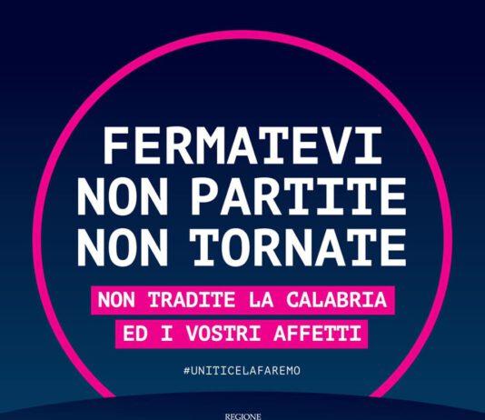 Emergenza Coronavirus Calabria, Santelli: Fermatevi, non partite, non tornate”