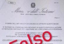Coronavirus- Falso volantino nelle abitazioni