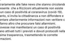 Coronavirus a Rizziconi fake news- le precisazioni del Sindaco