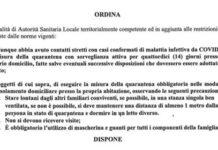 Rosarno- quarantena obbligatoria per chi ha avuto contatti con caso positivo
