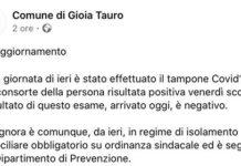 Gioia Tauro: negativa al Tampone la consorte dell’unico contagiato