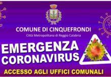 Coranavirus- Comune di Cinquefrondi, numeri utili