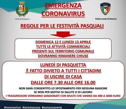 Rosarno- controlli straordinari nei giorni di Pasqua e Pasquetta- Divieto di uscita dalle 07:30 alle 16:00