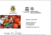 I ringraziamenti del Sindaco di Bergamo Giorgio Gori, per il carico di arance e kiwi inviati da Rosarno