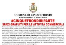 Cinquefrondi riparte: spazi gratuiti per le attività commerciali
