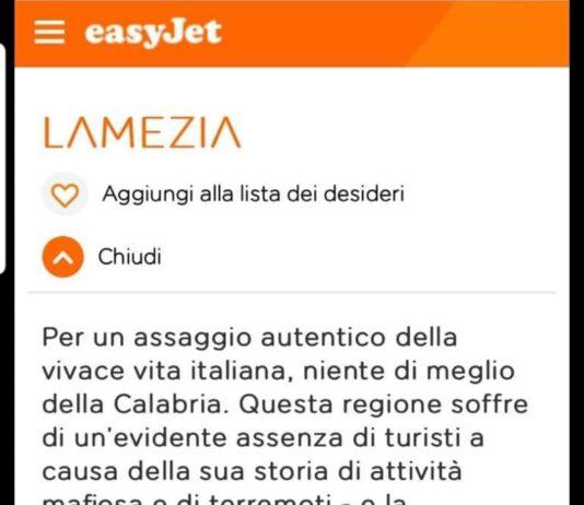 EasyJet descrive la Calabria: “Regione di mafia e terremoti”