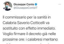 Presidente Conte: “Cotticelli va sostituito con effetto immediato”