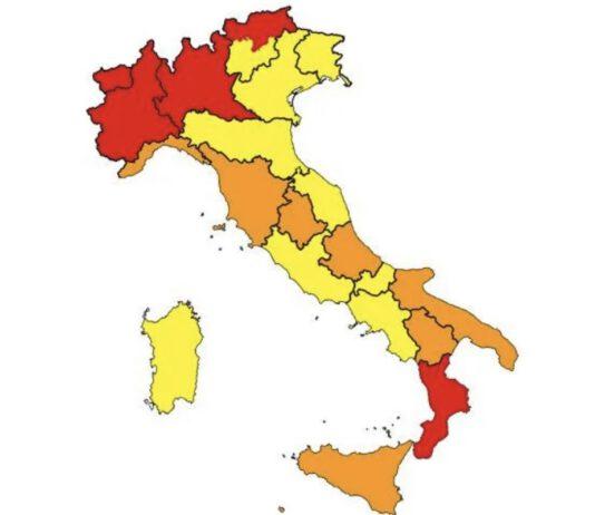Decisione del governo su nuove zone rosse e arancioni
