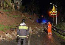 Calabria- Frana nella notte per maltempo