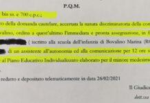 Assistenza educativa: accertata la natura discriminatoria del Comune di Bovalino nei confronti di un minore disabile. Ordinanza cautelare Tribunale di Locri.