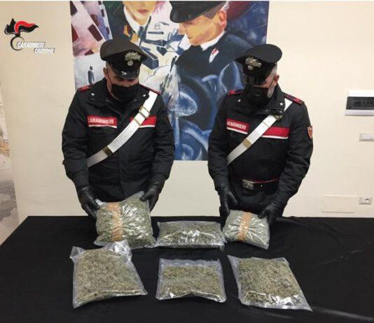 Trovati dai carabinieri oltre 2,5kg di marijuana