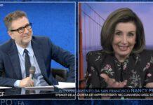 Ospite a Che Tempo Che Fa Nancy Pelosi, portavoce del Congresso, fa eco a Biden: Putin assassino!