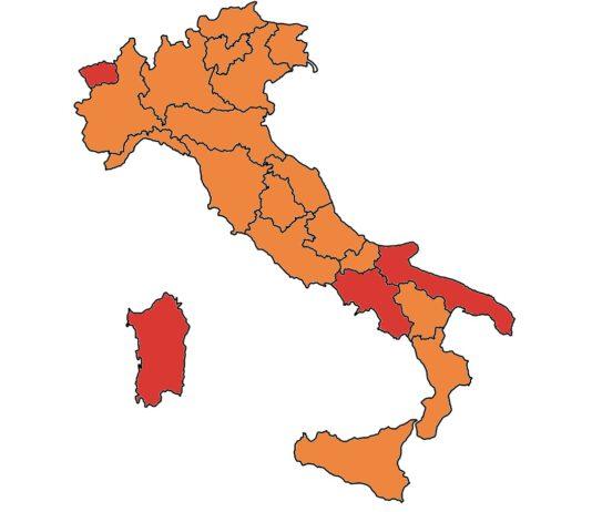 Zona arancione per quasi tutta Italia- riaperture