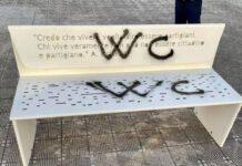 Reggio Calabria – vandalizzata panchina inaugurata ieri 25 aprile