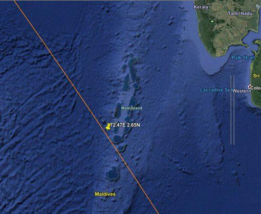 Razzo cinese – rientrato nell’oceano Indiano