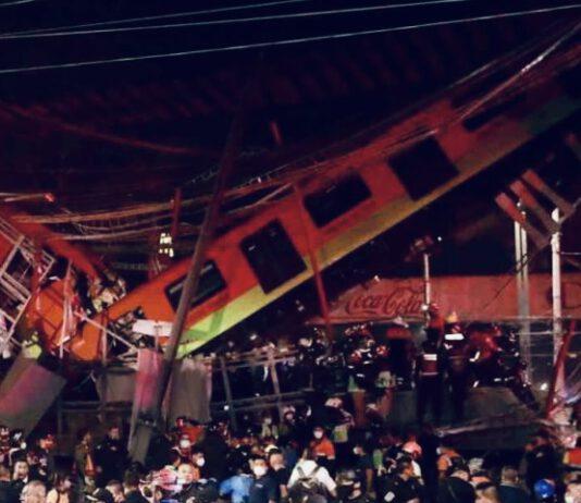 Città del Messico – ponte crollato al passaggio della metropolitana -VIDEO