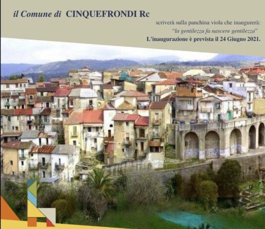 Cinquefrondi aderisce all’iniziativa delle “Panchine Viola”