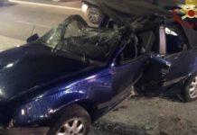 Incidente stradale: auto si ribalta, ferite 4 ragazze