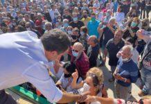 Lega – folla per accogliere Salvini in Calabria