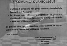 Troppi positivi al COVID in paese – banca impedisce accesso a clienti