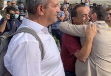 Sindaco Conia vicino a Mimmo Lucano