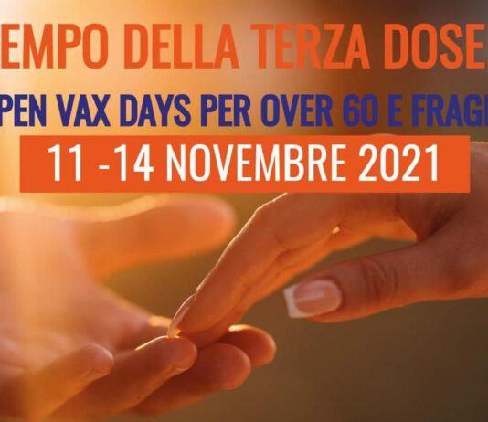 Calabria – COVID Vaccini: Open vax days per terza dose over 60 e fragili