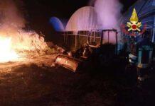 Incendio in azienda agricola