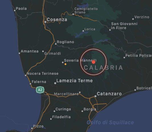 Calabria – scossa di terremoto di magnitudo 3.2