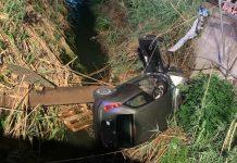 Incidente stradale a Rosarno – auto finisce in corso d’acqua: due feriti