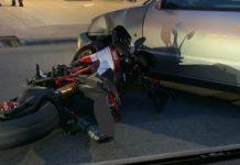 Rosarno – scontro moto auto: una persona ferita