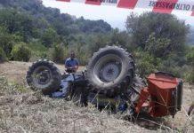 Calabria – si ribalta trattore: 62enne muore schiacciato