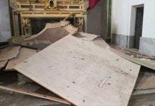 Crolla controsoffitto in una chiesa nel vibonese