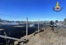 Calabria – scoppia bombola gas durante incendio