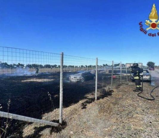 Calabria – scoppia bombola gas durante incendio