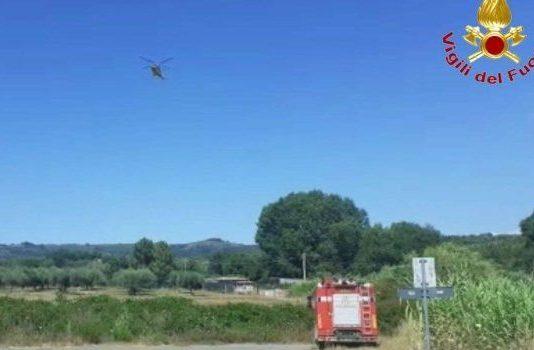 Incendio tra Joppolo e Nicotera – giovane investito da fiamme