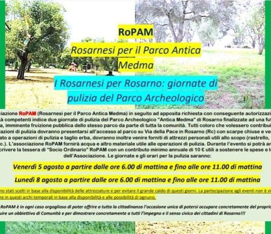 I Rosarnesi per Rosarno: giornate di pulizia del Parco Archeologico