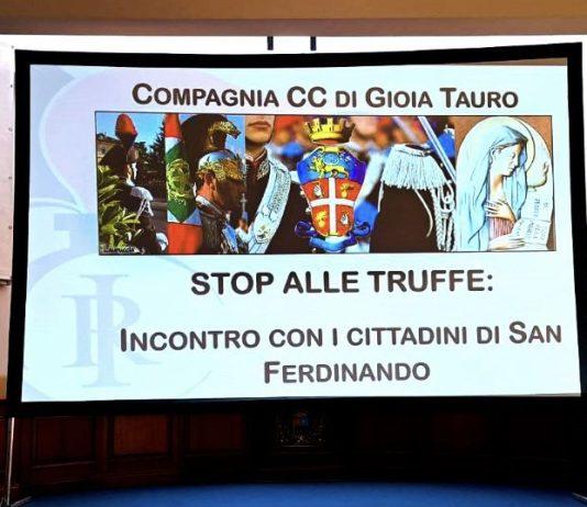San Ferdinando- i Carabinieri incontrano gli anziani