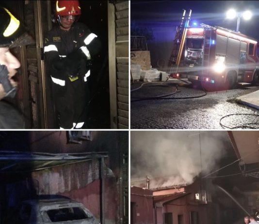 Incendio nella notte a San Procopio: distrutta un’auto e due abitazioni, morto anche un cagnolino