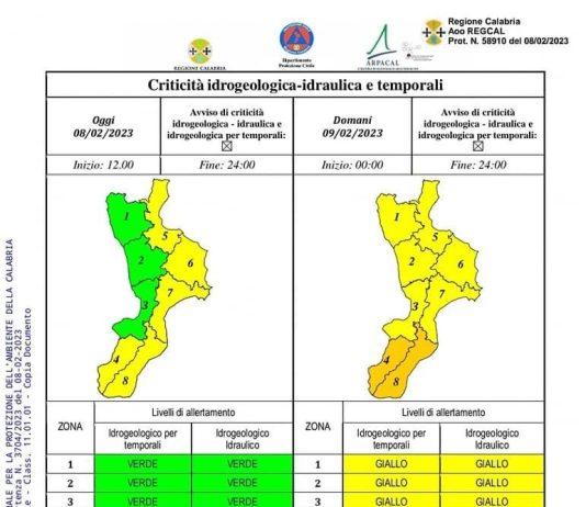Allerta meteo Calabria – scuole chiuse a Reggio