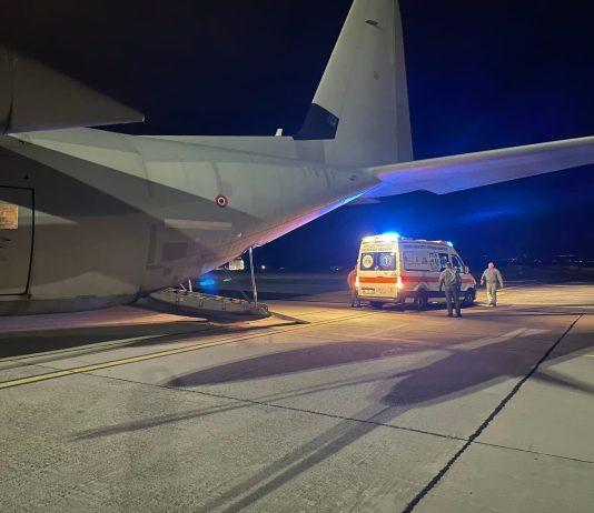 Bimbo di 3 giorni in pericolo di vita trasferito con volo aeronautica militare
