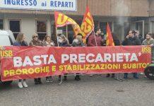 Presidio davanti al GOM per denunciare grave situazione precarietà personale sanitario