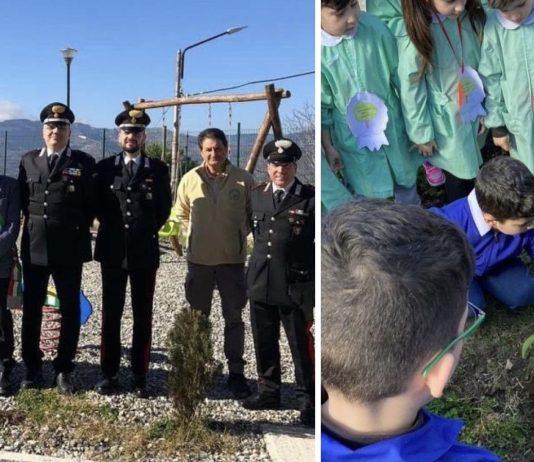 Martone – alunni piantano albero Falcone insieme a Carabinieri