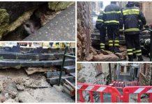 Gatto rimane incastrato dentro scalinata, pompieri smontano gradini