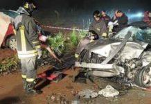 Calabria – scontro tra due auto: una persona morta e 4 feriti