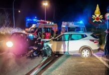 Calabria – scontro tra due auto: morta una donna, 4 i feriti