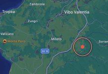 Scossa di terremoto registrata nel vibonese