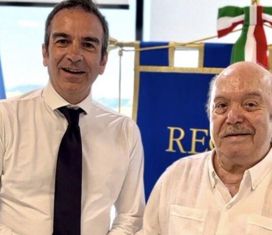 Lino Banfi in Calabria visita la cittadella e incontra Occhiuto: “ La Calabria vuole un film di Lino Banfi”